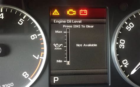 0L V8 1. . Land rover oil level not available
